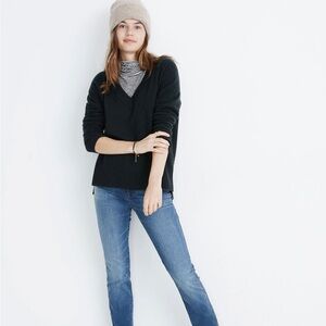 Madewell Cashmere Dark Green V-Neck Sweater Size XS